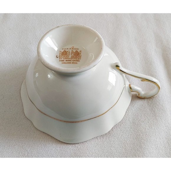 Paragon Vintage Double Warrant Yellow Floral Bone China Teacup And Saucer - Picture 11 of 11